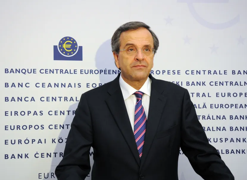 Ο πρωθυπουργός Αντώνης Σαμαράς στην έδρα της ΕΚΤ