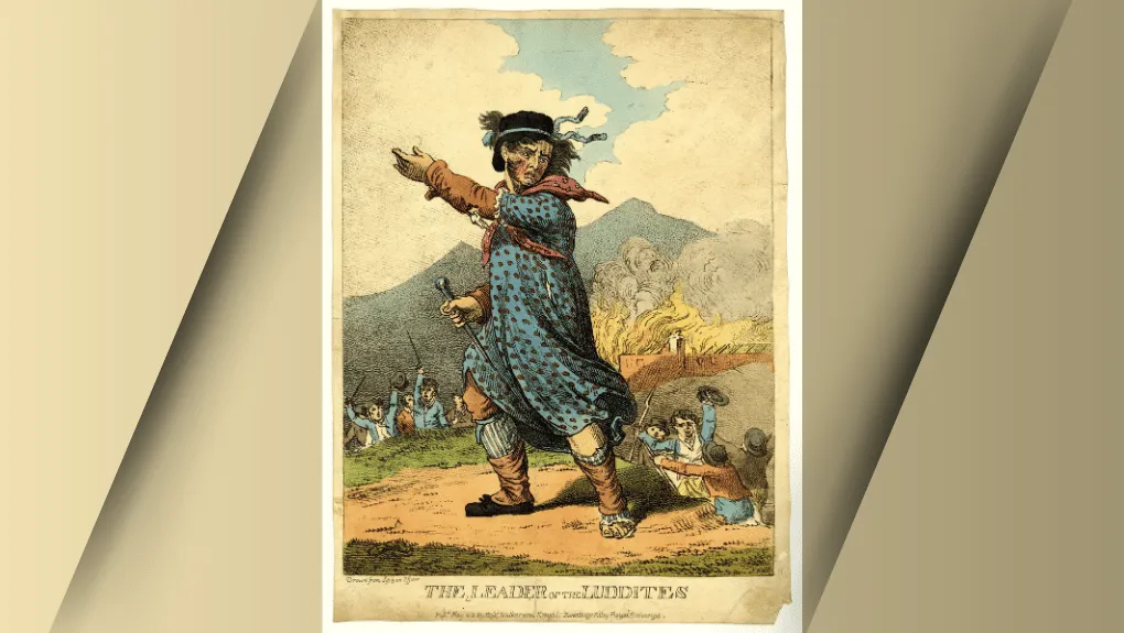 "Ο ηγέτης των Λουδιτών", χαλκογραφία, 1812