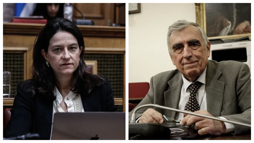 Η υπουργός Εσωτερικών Νίκη Κεραμέως | Ο πρόεδρος της Αρχής Προστασίας Δεδομένων Προσωπικού Χαρακτήρα, Κωνσταντίνος Μενουδάκος