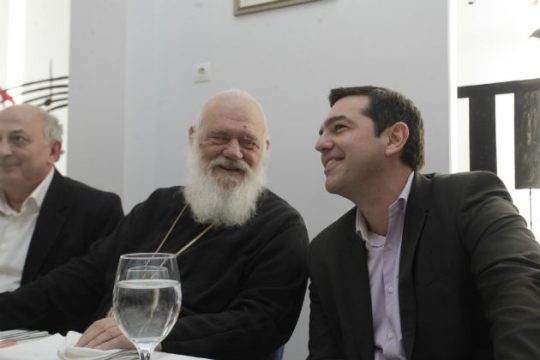 Συνάντηση Τσίπρα-Ιερώνυμου, πολιτική η ορκωμοσία του πρωθυπουργού