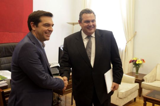 Συνάντηση Τσίπρα-Καμμένου για τον σχηματισμό κυβέρνησης