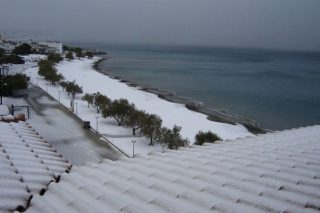 Χιόνια ακόμα και στις παραλίες