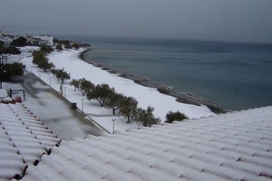 Χιόνια ακόμα και στις παραλίες