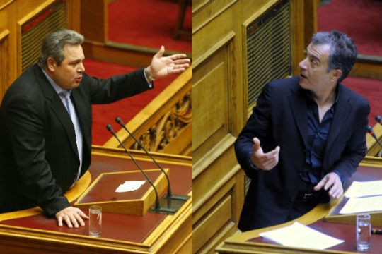 Κόντρα με προσωπικές επιθέσεις μεταξύ Καμμένου – Θεοδωράκη