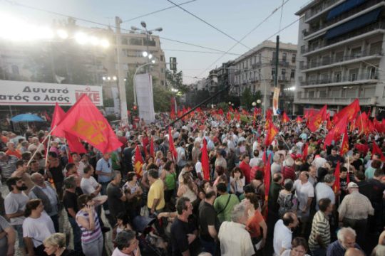 Η πρώτη διαμαρτυρία στο Σύνταγμα από το ΚΚΕ