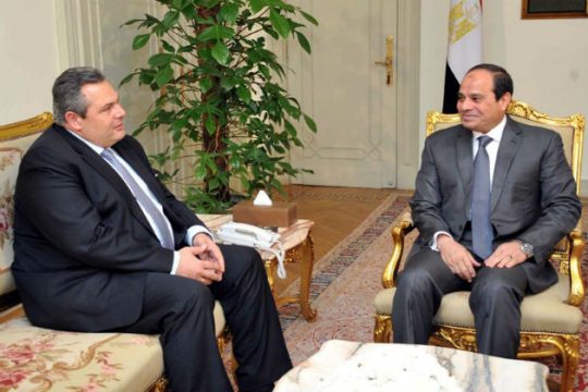 Αμυντική συνεργασία συμφώνησαν Καμμένος – Αλ Σίσι