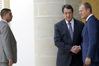Ευρύ φάσμα θεμάτων συζήτησαν Αναστασιάδης και Τουσκ