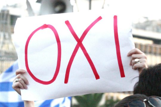 Υπέρ του «όχι» οι Πατρινοί στην πλατεία Γεωργίου