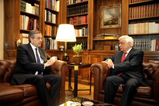Στον Πρόεδρο της Δημοκρατίας ο Αντώνης Σαμαράς