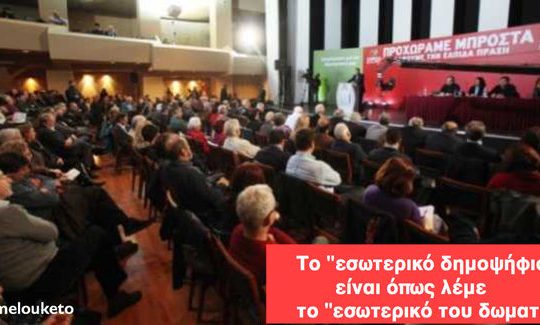 Το ερώτημα του εσωτερικού δημοψηφίσματος