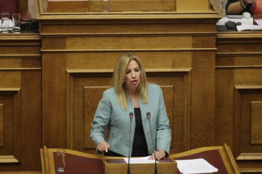 Φ. Γεννηματά: Συγκρότηση κυβέρνησης συνεργασίας