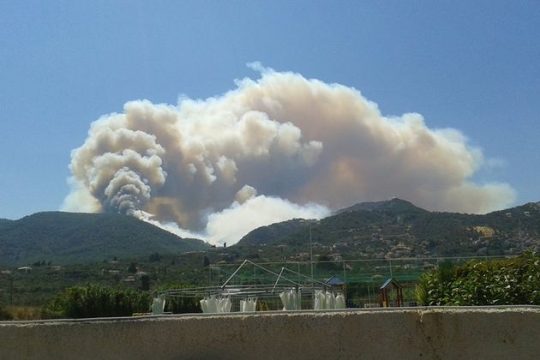 Καταστροφική πυρκαγιά στη Λέσβο