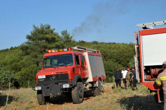Σε ύφεση η φωτιά στην Καμπιτσάτα Κεφαλονιάς