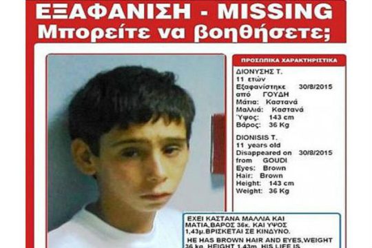 Amber alert για τον Διονύση