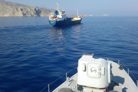 Στο λιμάνι του Ηρακλείου το γεμάτο με όπλα, φορτηγό πλοίο