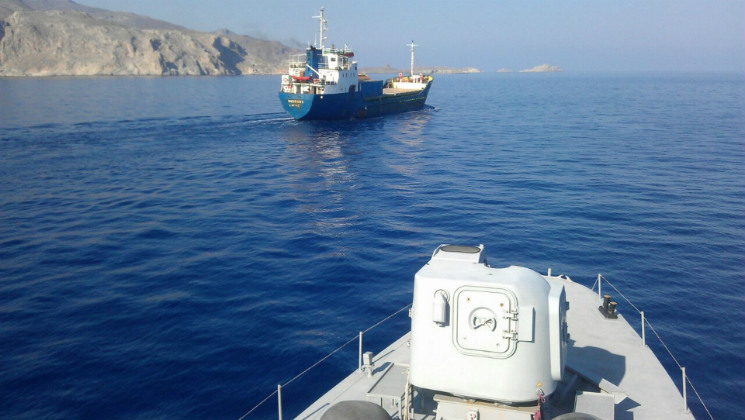 Στο λιμάνι του Ηρακλείου το γεμάτο με όπλα, φορτηγό πλοίο