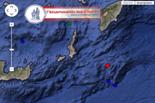 Σεισμός νοτιοανατολικά της Καρπάθου