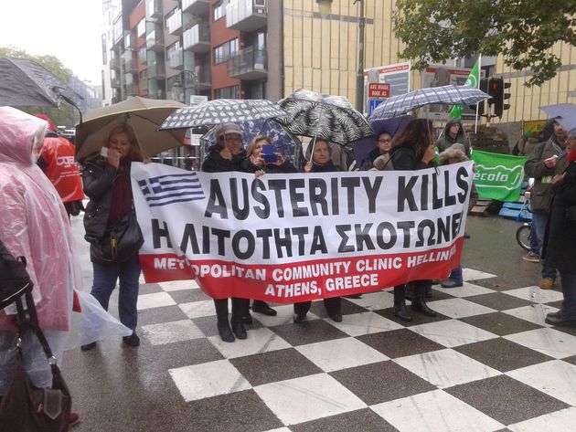Διαμαρτυρία στην καρδιά της Ευρώπης