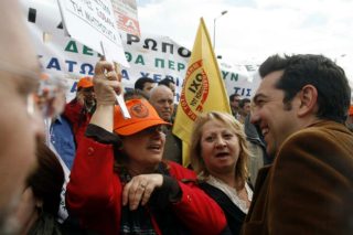 Ο Τσίπρας στην απεργία για τον Τσίπρα