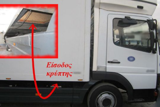 Συλλήψεις διακινητών για μεταφορά προσφύγων σε ειδική κρύπτη