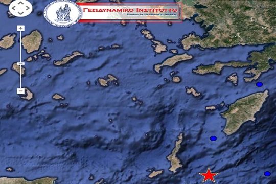 Ισχυρός σεισμός ανοιχτά της Καρπάθου