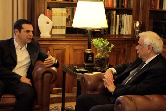 Τσίπρας και Παυλόπουλος στο ναό Αγίου Διονυσίου
