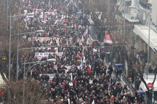 15.000 διαδηλωτές στη Θεσσαλονίκη