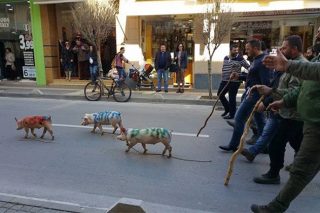 Διαδήλωση… «γουρουνιών»