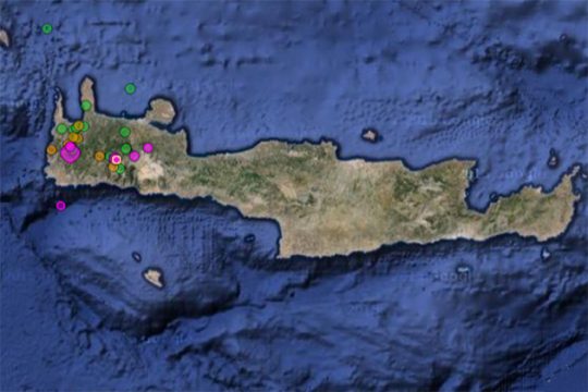 Ο Εγκέλαδος «χορεύει» τη δυτική Κρήτη
