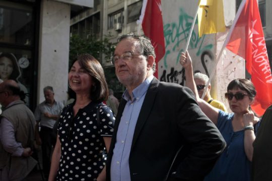 Συμβολική κατάληψη ΛΑ.Ε. στα κεντρικά του ΙΚΑ