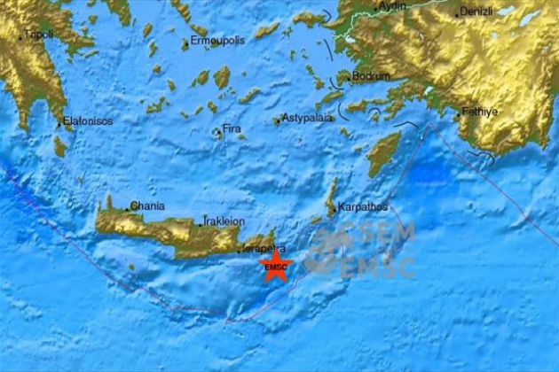 Σεισμική δόνηση 5,5 Ρίχτερ στην Κρήτη