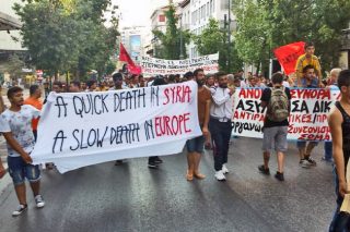 Συγκέντρωση για τους πρόσφυγες
