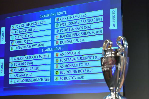 Η κλήρωση των πλέι οφ του Champions League