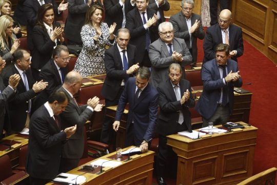 «Θεσμικό εκφυλισμό» κατήγγειλε ο Μητσοτάκης