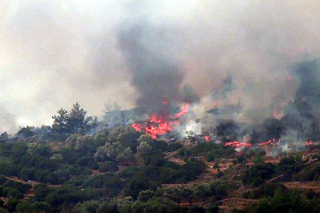 «Μάχη» με τις φλόγες στην Άνδρο