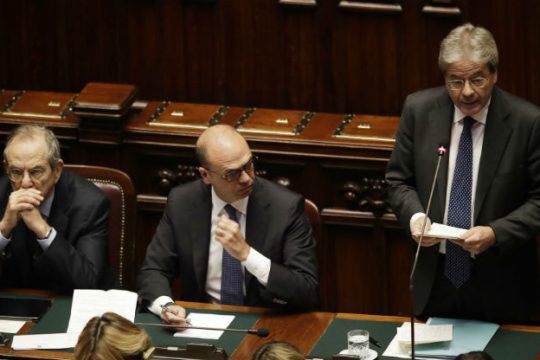 Ψήφος εμπιστοσύνης στην νέα ιταλική κυβέρνηση