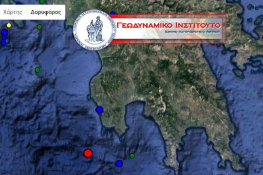 Σεισμός δυτικά της Μεθώνης