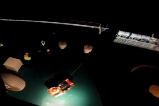 Επιχείρηση μεταφοράς ασθενή με ελικόπτερο της Π.Α. από πλοίο της γραμμής