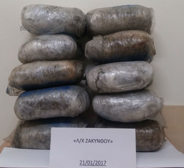 Είκοσι κιλά χασίς σε μαύρη σακούλα στη Ζάκυνθο