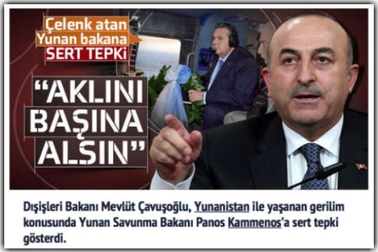 Προκαλεί και απειλεί τον Καμμένο ο Τσαβούσογλου