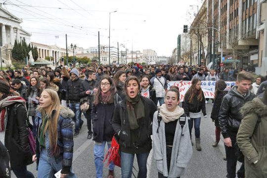 Μαθητική πορεία για το εξεταστικό