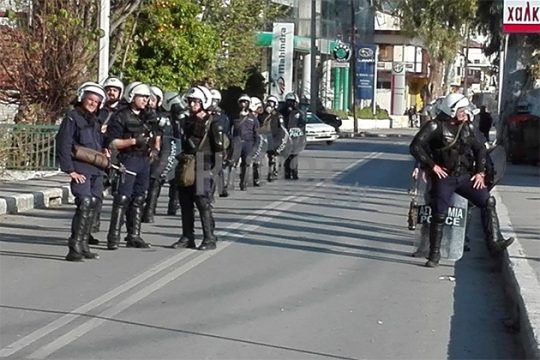 Σε αστυνομικό κλοιό τα εγκαίνια της Χρυσής Αυγής στα Χανιά