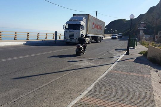 Επικίνδυνος δρόμος στον Σταλό Χανίων
