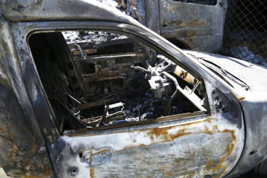 Φωτιά σε πέντε οχήματα, στον λόφο του Στρέφη