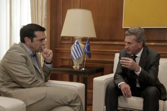 Ο προϋπολογισμός της Ε.Ε. στο επίκεντρο της επαφής Τσίπρα – Έτινγκερ