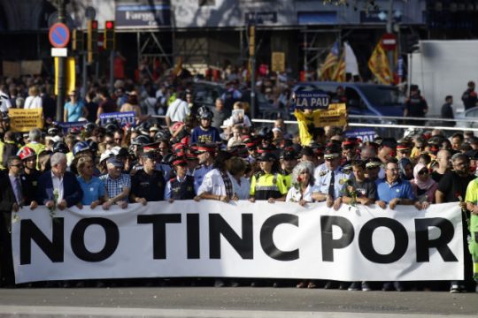 Μεγαλειώδης διαδήλωση στη Βαρκελώνη