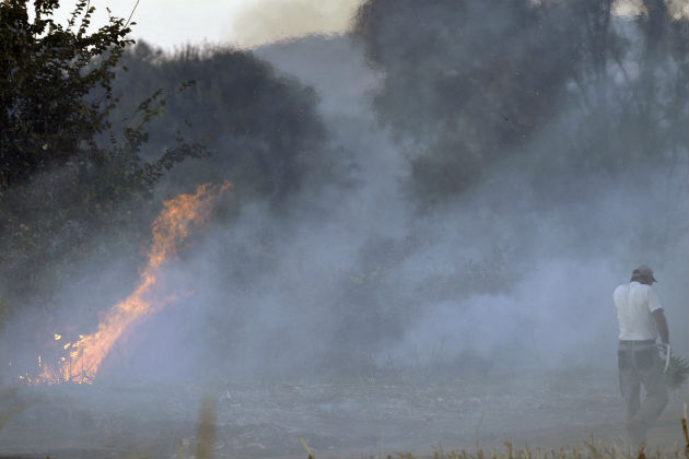 Σε εξέλιξη φωτιά στον Ξηρόκαμπο της Αρχαίας Ολυμπίας