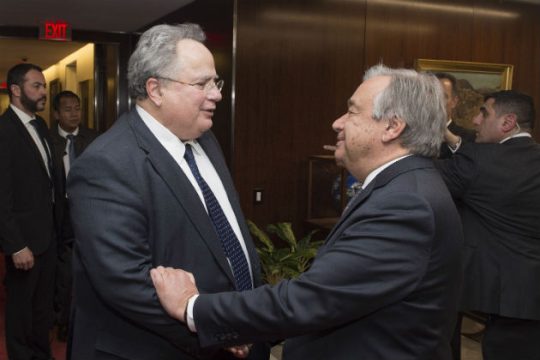 Συνάντηση Κοτζιά – Γκουτέρες στη Νέα Υόρκη