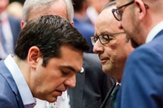 Ο Αλέξης Τσίπρας στη σύνοδο κορυφής του Eurogroup τον Ιούλιο του 2015