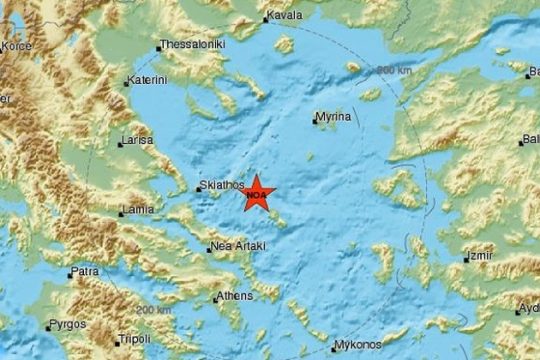 Σεισμός 5 Ρίχτερ στις βόρειες Σποράδες